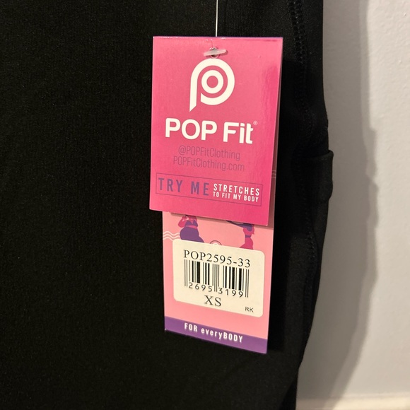 Pop fit black bow leggings size xs new - Picture 3 of 6